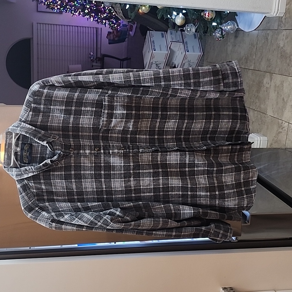 Shaver Lake Blue/Grey Flannel, Mens Size XXL